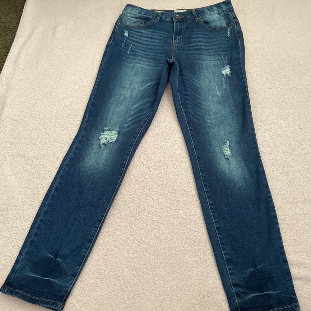 Blue ankle length pants